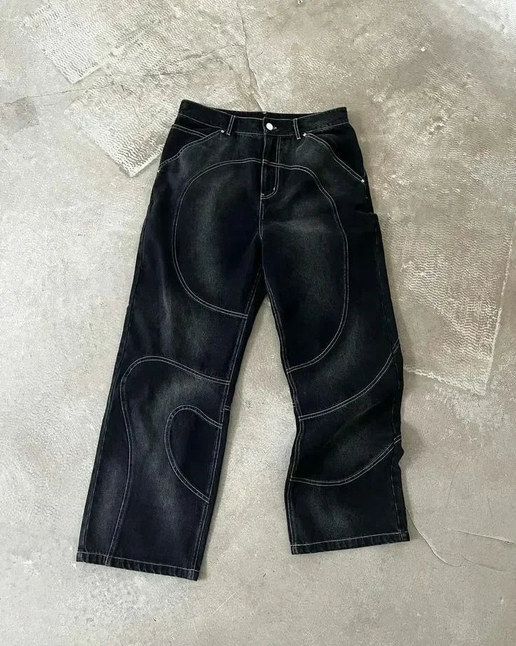 Conjunto Dos Piezas Oversize Hombre | Chaqueta + Pantalón Vaquero | Estilo Y2K