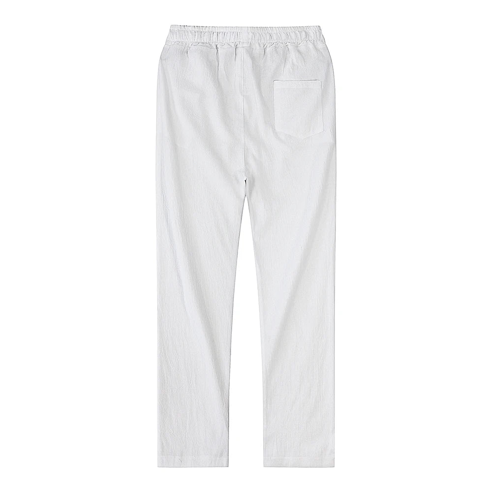 Pantalón de Lino y Algodón para Hombre — Corte Recto, Uso Diario y Streetwear