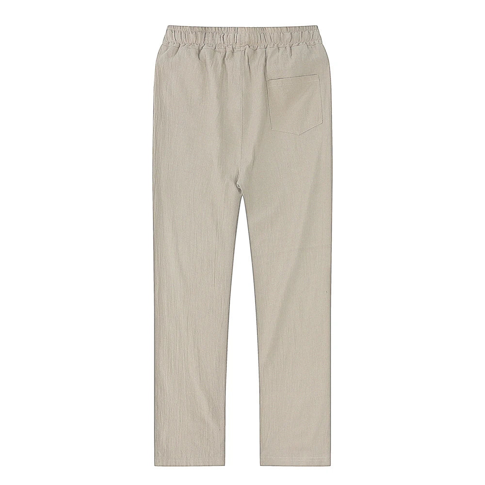 Pantalón de Lino y Algodón para Hombre — Corte Recto, Uso Diario y Streetwear