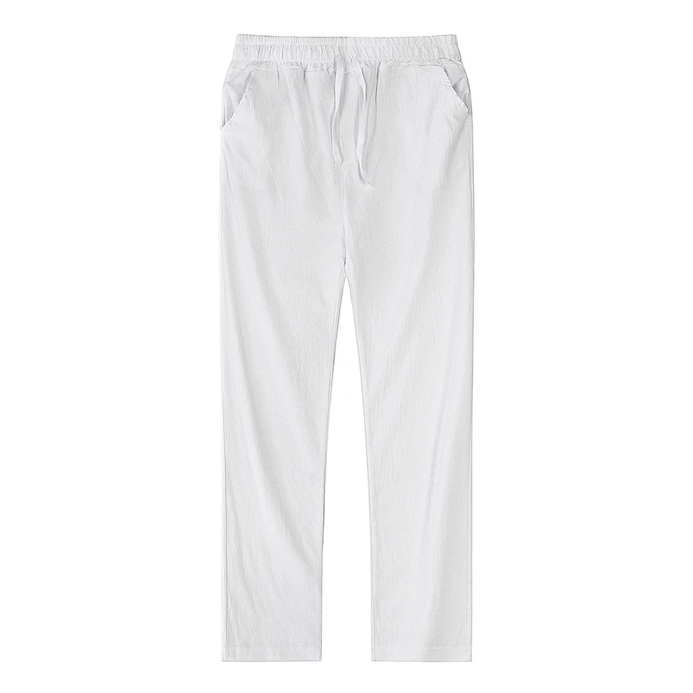 Pantalón de Lino y Algodón para Hombre — Corte Recto, Uso Diario y Streetwear