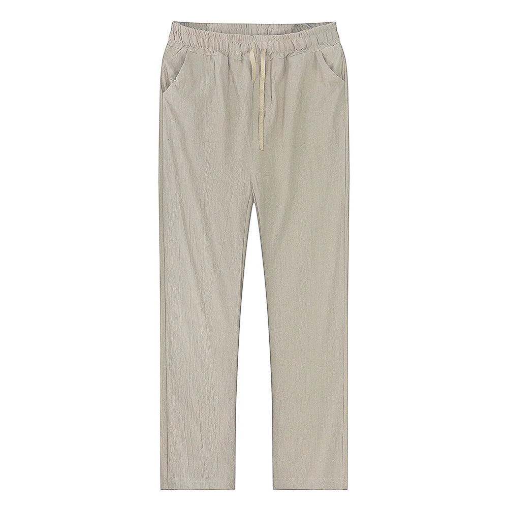 Pantalón de Lino y Algodón para Hombre — Corte Recto, Uso Diario y Streetwear