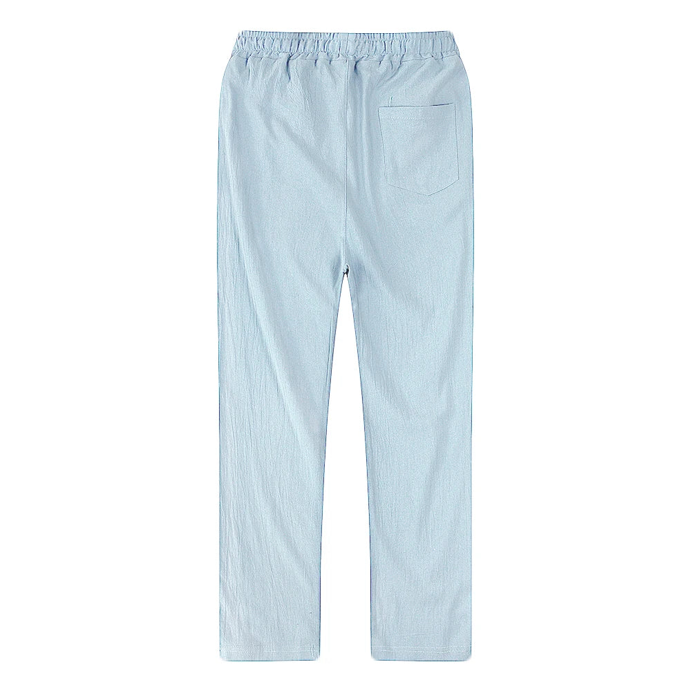 Pantalón de Lino y Algodón para Hombre — Corte Recto, Uso Diario y Streetwear