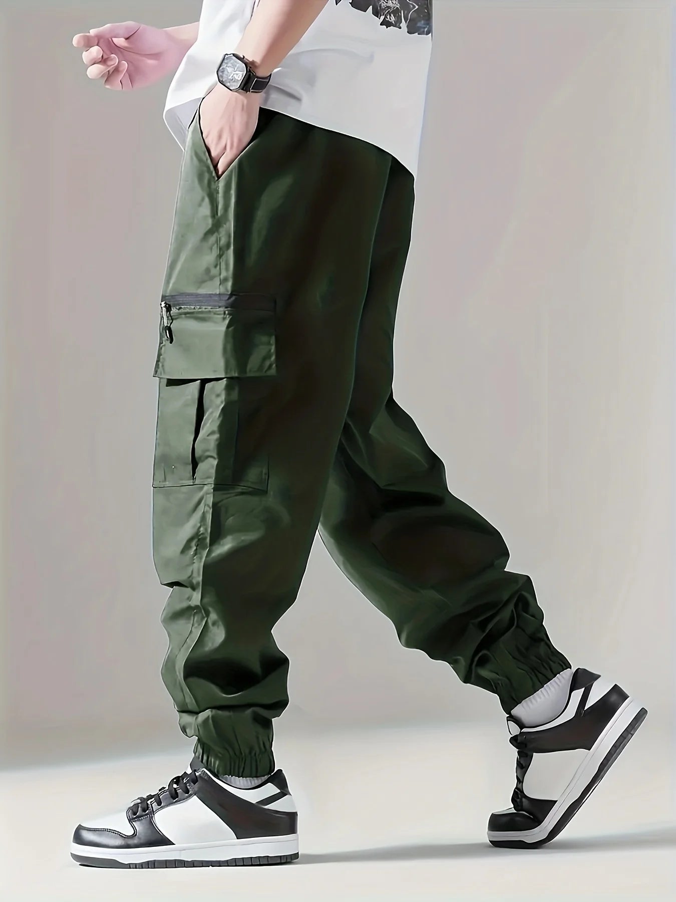 Pantalón Cargo Hombre Multibolsillos — Ligero, Transpirable y Cómodo