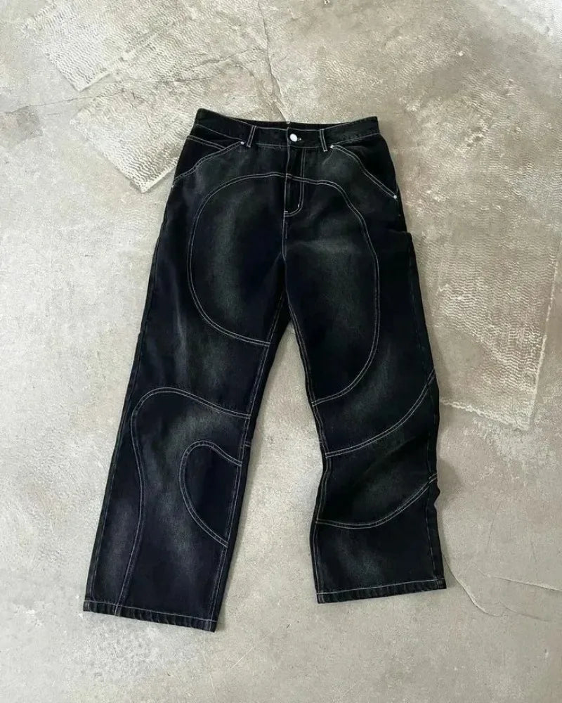 Conjunto Dos Piezas Oversize Hombre | Chaqueta + Pantalón Vaquero | Estilo Y2K
