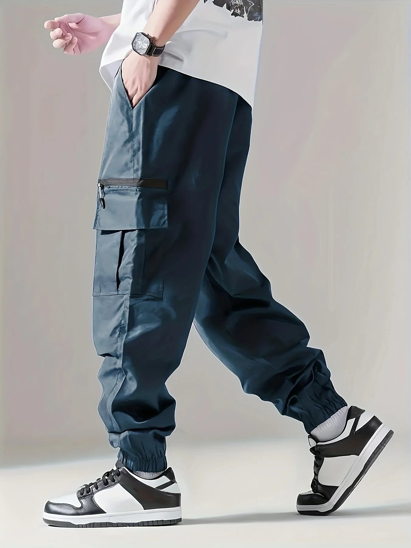 Pantalón Cargo Hombre Multibolsillos — Ligero, Transpirable y Cómodo